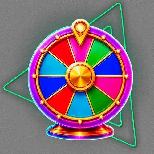 Colourful prize wheel