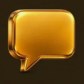 Gold speech bubble — Richard